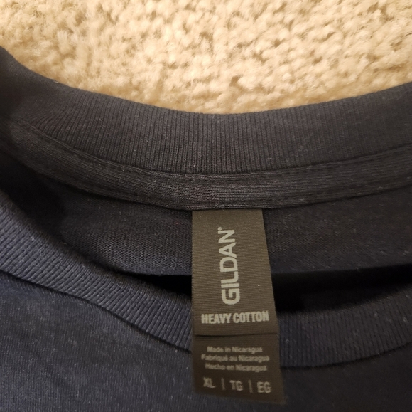 Mens Black Steelers Short Sleeved Printed T Shirt Football Size XL Gildan #E127 - Picture 3 of 6